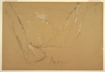 Disegno, "Obersee", vicino a Berchtesgarden, Baviera, 17 luglio 1868