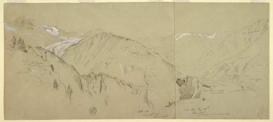 Disegno, Veduta panoramica da Bel Arp, 1868