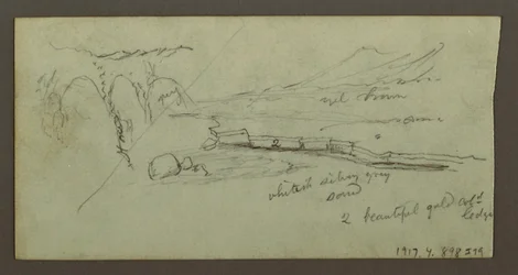 Disegno, Pianura e catena montuosa, forse 1868