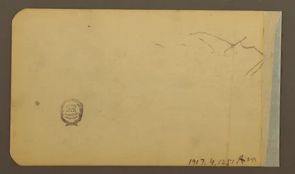 Disegno, pianura, collina, città; verso: catena montuosa, 1889