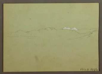 Disegno, Studio di piante e paesaggio, 28 aprile 1869