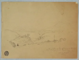 Disegno, Ricordo del paesaggio sulla strada da Fusugasuga a Pandi, Nuova Granda, Colombia, 11 luglio 1853