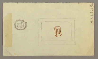 Disegno, disegno a rettangolo, forse 1868