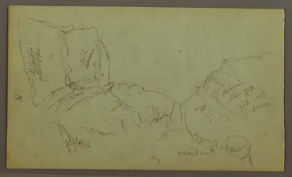 Disegno, Cime delle Montagne Rocciose, forse 1868