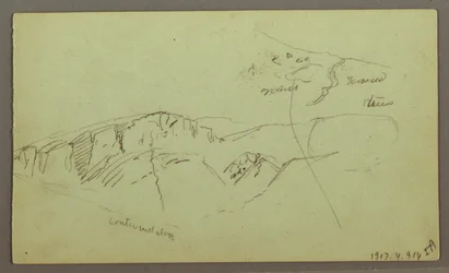 Disegno, Cime delle Montagne Rocciose, forse 1868