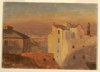 Disegno, Tetti, Roma, Italia, 1868-69