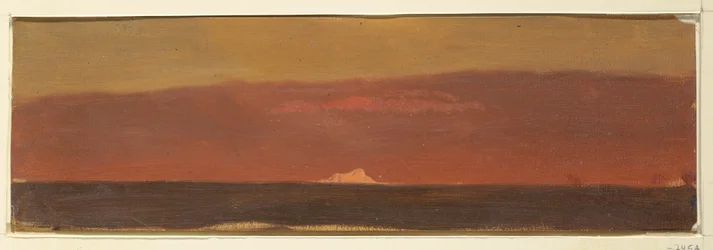 Disegno, Paesaggio marino con iceberg, 1859