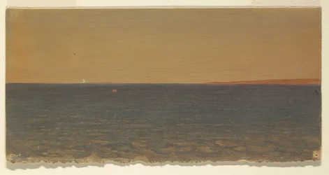 Disegno, Paesaggio marino con iceberg, 1859