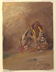 Disegno, beduino seduto, probabilmente febbraio 1868