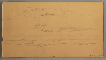 Disegno, Cime aguzze, cielo nuvoloso, giugno 1874