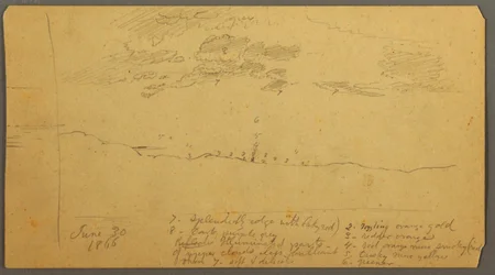 Disegno, Studio del cielo sul crinale, giugno 1882