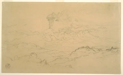 Disegno, Fumo che sale dal vulcano Cotopaxi, Ecuador, 1857