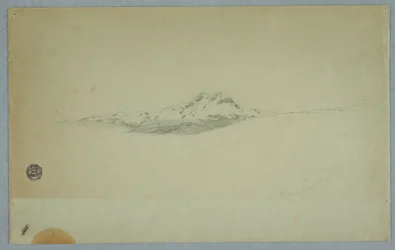 Disegno, Vetta innevata del vulcano, 1850-60