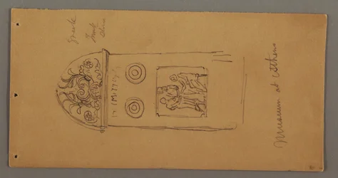 Disegno, Studi di oggetti dal Museo di Atene, forse 1869