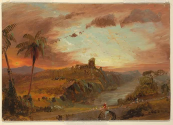 Disegno, studio per "Paesaggio immaginario del S. America", 1857 ca.