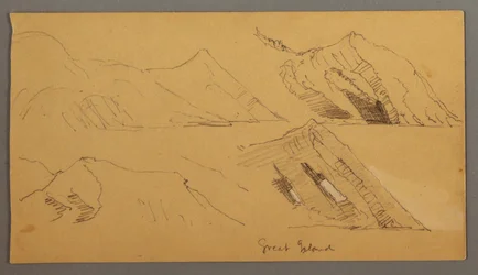 Disegno, Studio di scogliera, forse 1859