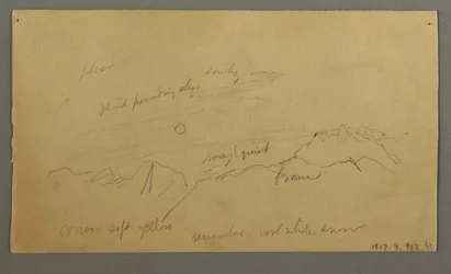 Disegno, Vetta con grandi nuvole, forse 1868