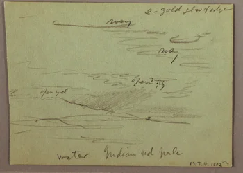 Disegno, tramonto, bambino che mangia, 22 dicembre 1870