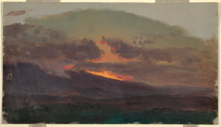 Disegno, Tramonto sulle Catskills, 1870-80