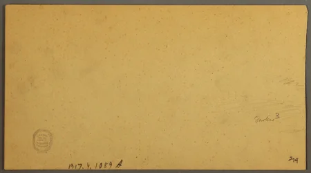 Disegno, Tramonto sulle colline, 9 luglio 1866