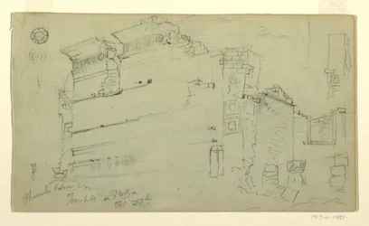 Disegno, Tempio, Petra, Giordania, 27 febbraio 1868