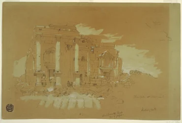 Disegno, Tempio di Mismiyeh, Siria, 28 aprile 1868