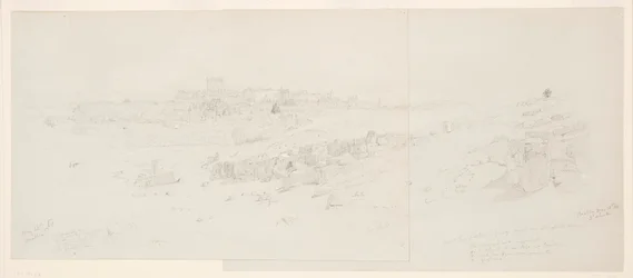 Disegno, Templi al mattino, Baalbek, 12 maggio 1868