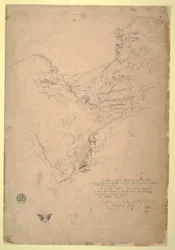 Disegno, cascate di Tequendama vicino a Bogotà, Colombia, 1853