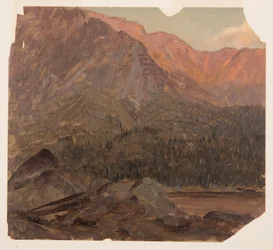 Disegno, Il grande bacino di Katahdin, Maine, 1860-70