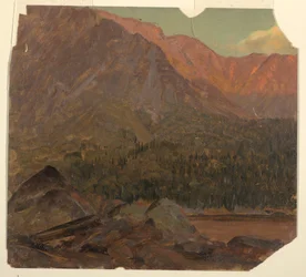 Disegno, Il grande bacino di Katahdin, Maine, 1860-70