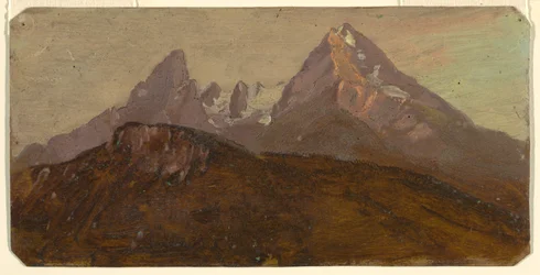 Disegno, Il Watzmann, Berchtesgaden, Baviera, 1868