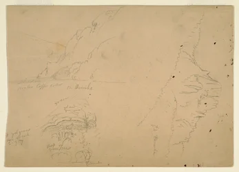 Disegno, Tre schizzi di ripide sponde montuose del Danubio, 1868