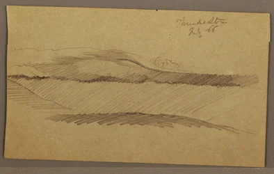 Disegno, temporale sul crinale, luglio 1866