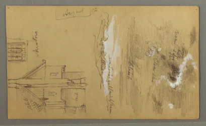Disegno, Casa di legno, Sky, Austria, 1 agosto 1868