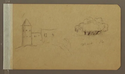 Disegno, Torre, Alberi, marzo 1862