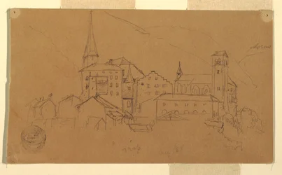 Disegno, Vallese, Svizzera, agosto 1868