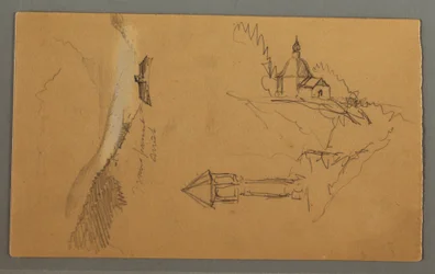 Disegno, Valle, Torre, Chiesa, forse 1868