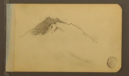 Disegno, valle; verso: picco di montagna, 1889