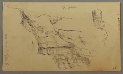 Disegno, Veduta di Wady el-Arabah, 20 febbraio, forse 1868