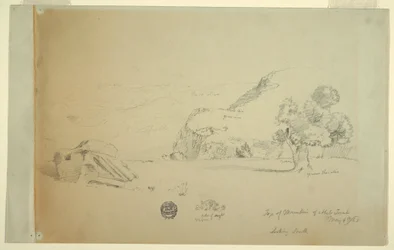 Disegno, vista dalla collina a ovest di suk wadi, 4 maggio 1868