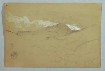 Disegno, vista da est del monte Chimborazo, Ecuador, 3 giugno 1857