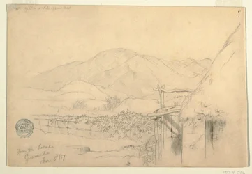 Disegno, vista dalla locanda di Guaranda, Ecuador, 3 giugno 1857