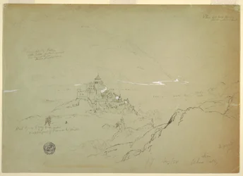 Disegno, Veduta di Sien nella Valle del Rodano, agosto 1868