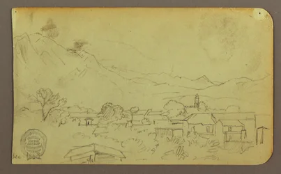 Disegno, villaggio; verso: collina, dicembre 1883