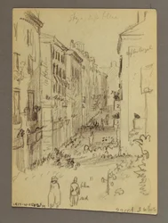 Disegno, Villaggio in cima alla collina, forse 1868-69