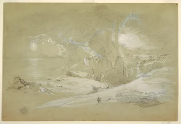 Disegno, Visione della Croce, Paesaggio con fenomeno, settembre 1868