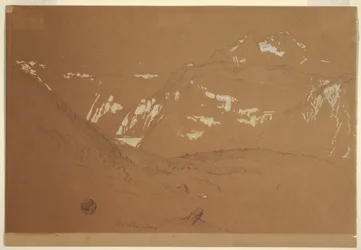 Disegno, Watxmann, il Königssee e lo Schoenfeld Spitze..., giugno-luglio 1868