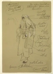 Disegno, Donna di Betlemme, 1868