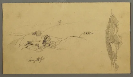 Disegno, donne che si lavano all