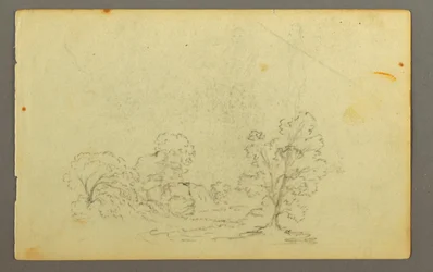 Disegno, Paesaggio boschivo, forse 1845
